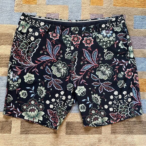 Puma X Liberty Men's Golf Shorts Performance Navy Blazer Paisley Floral Size 42 - Picture 1 of 9